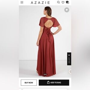 Azazie Size 16 Induh Bridesmaid Dress in Rust